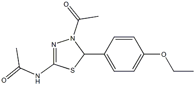 N-[4-acetyl-5-(4-ethoxyphenyl)-4,5-dihydro-1,3,4-thiadiazol-2-yl]acetamide
