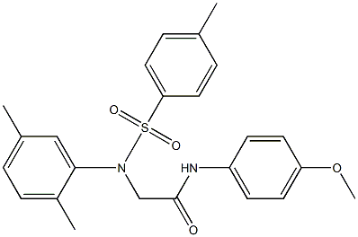 2-{2,5-dimethyl[(4-methylphenyl)sulfonyl]anilino}-N-(4-methoxyphenyl)acetamide Struktur