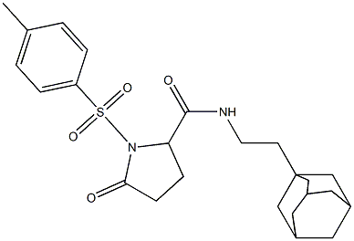 N-[2-(1-adamantyl)ethyl]-1-[(4-methylphenyl)sulfonyl]-5-oxo-2-pyrrolidinecarboxamide Structure