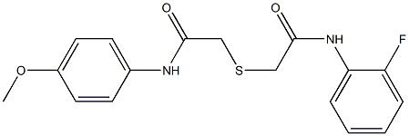 2-{[2-(2-fluoroanilino)-2-oxoethyl]sulfanyl}-N-(4-methoxyphenyl)acetamide Structure