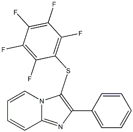 3-[(2,3,4,5,6-pentafluorophenyl)sulfanyl]-2-phenylimidazo[1,2-a]pyridine 化学構造式