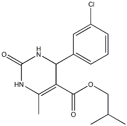 isobutyl 4-(3-chlorophenyl)-6-methyl-2-oxo-1,2,3,4-tetrahydro-5-pyrimidinecarboxylate Structure