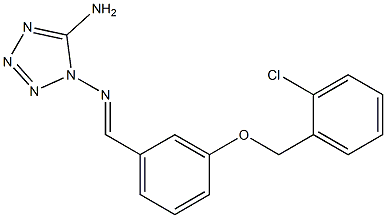 N-(5-amino-1H-tetraazol-1-yl)-N-{3-[(2-chlorobenzyl)oxy]benzylidene}amine Structure