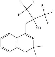 2-[(3,3-dimethyl-3,4-dihydro-1-isoquinolinyl)methyl]-1,1,1,3,3,3-hexafluoro-2-propanol Structure