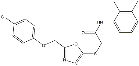 2-({5-[(4-chlorophenoxy)methyl]-1,3,4-oxadiazol-2-yl}sulfanyl)-N-(2,3-dimethylphenyl)acetamide