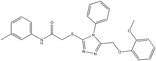 2-({5-[(2-methoxyphenoxy)methyl]-4-phenyl-4H-1,2,4-triazol-3-yl}sulfanyl)-N-(3-methylphenyl)acetamide