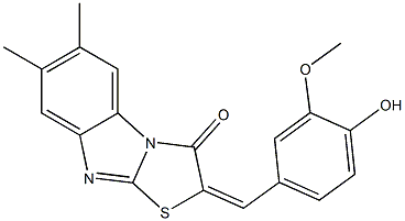 2-(4-hydroxy-3-methoxybenzylidene)-6,7-dimethyl[1,3]thiazolo[3,2-a]benzimidazol-3(2H)-one|