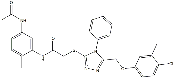 N-[5-(acetylamino)-2-methylphenyl]-2-({5-[(4-chloro-3-methylphenoxy)methyl]-4-phenyl-4H-1,2,4-triazol-3-yl}sulfanyl)acetamide