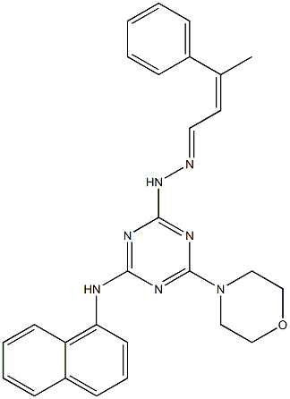 3-phenyl-2-butenal [4-(4-morpholinyl)-6-(1-naphthylamino)-1,3,5-triazin-2-yl]hydrazone Structure