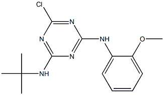 N-(tert-butyl)-N-[4-chloro-6-(2-methoxyanilino)-1,3,5-triazin-2-yl]amine Struktur