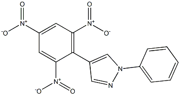 1-phenyl-4-{2,4,6-trisnitrophenyl}-1H-pyrazole Structure