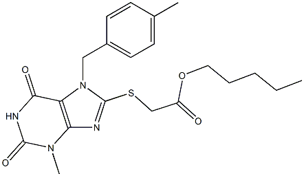 pentyl {[3-methyl-7-(4-methylbenzyl)-2,6-dioxo-2,3,6,7-tetrahydro-1H-purin-8-yl]sulfanyl}acetate