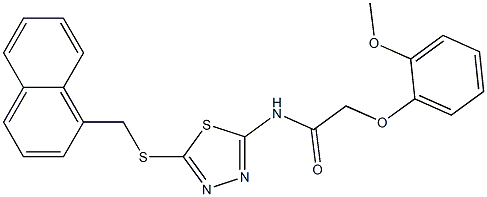 2-(2-methoxyphenoxy)-N-{5-[(1-naphthylmethyl)sulfanyl]-1,3,4-thiadiazol-2-yl}acetamide