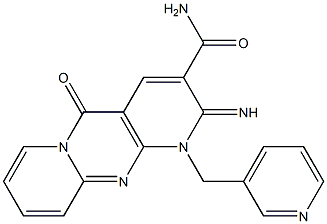 2-imino-5-oxo-1-(3-pyridinylmethyl)-1,5-dihydro-2H-dipyrido[1,2-a:2,3-d]pyrimidine-3-carboxamide 结构式