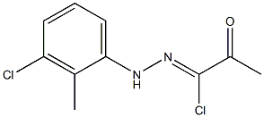 N-(3-chloro-2-methylphenyl)-2-oxopropanehydrazonoyl chloride Structure