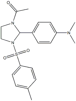 4-{1-acetyl-3-[(4-methylphenyl)sulfonyl]-2-imidazolidinyl}-N,N-dimethylaniline