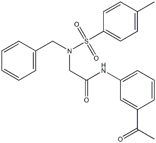 N-(3-acetylphenyl)-2-{benzyl[(4-methylphenyl)sulfonyl]amino}acetamide Structure