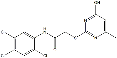 2-[(4-hydroxy-6-methylpyrimidin-2-yl)sulfanyl]-N-(2,4,5-trichlorophenyl)acetamide