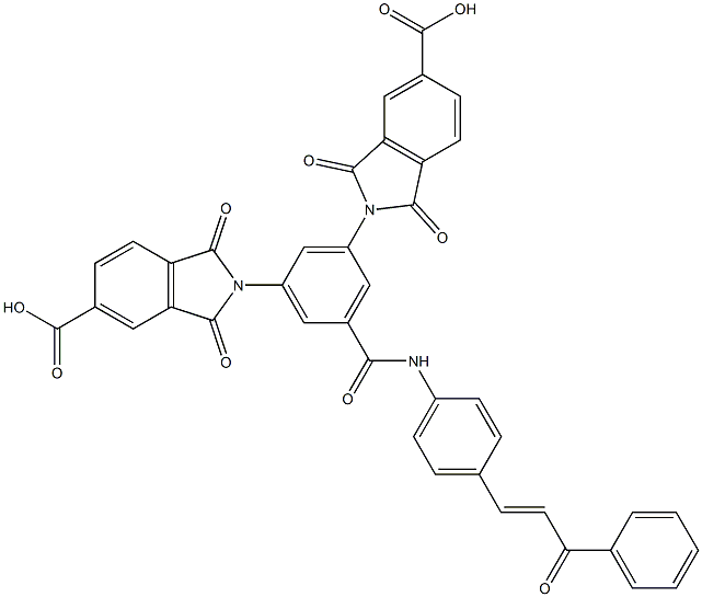 2-(3-(5-carboxy-1,3-dioxo-1,3-dihydro-2H-isoindol-2-yl)-5-{[4-(3-oxo-3-phenyl-1-propenyl)anilino]carbonyl}phenyl)-1,3-dioxo-5-isoindolinecarboxylic acid
