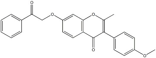 3-(4-methoxyphenyl)-2-methyl-7-(2-oxo-2-phenylethoxy)-4H-chromen-4-one Structure