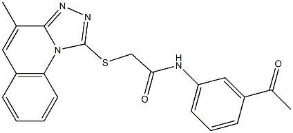 N-(3-acetylphenyl)-2-[(4-methyl[1,2,4]triazolo[4,3-a]quinolin-1-yl)sulfanyl]acetamide Struktur