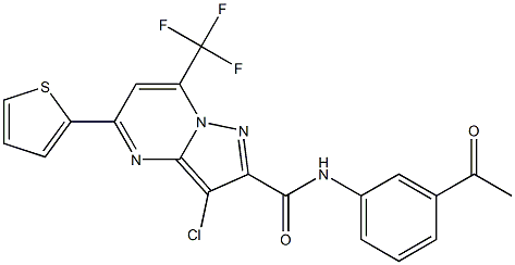 N-(3-acetylphenyl)-3-chloro-5-(2-thienyl)-7-(trifluoromethyl)pyrazolo[1,5-a]pyrimidine-2-carboxamide