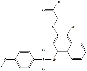 [(1-hydroxy-4-{[(4-methoxyphenyl)sulfonyl]amino}-2-naphthyl)sulfanyl]acetic acid