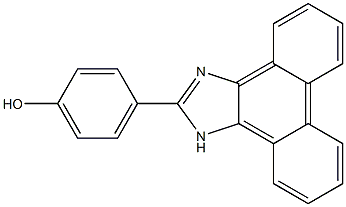 4-(1H-フェナントロ[9,10-d]イミダゾール-2-イル)フェノール 化学構造式