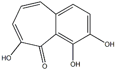 3,4,6-trihydroxy-5H-benzo[a]cyclohepten-5-one Struktur