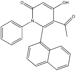 5-acetyl-4-hydroxy-6-(1-naphthyl)-1-phenyl-2(1H)-pyridinone Structure