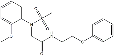 2-[2-methoxy(methylsulfonyl)anilino]-N-[2-(phenylsulfanyl)ethyl]acetamide