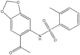 N-(6-acetyl-1,3-benzodioxol-5-yl)-2-methylbenzenesulfonamide Structure