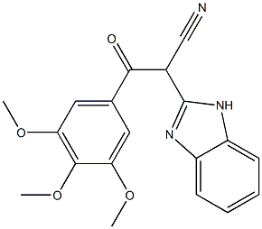 2-(1H-benzimidazol-2-yl)-3-oxo-3-(3,4,5-trimethoxyphenyl)propanenitrile Structure