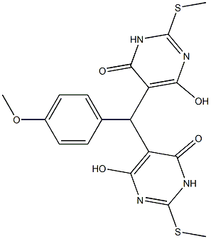 6-hydroxy-5-[[4-hydroxy-2-(methylsulfanyl)-6-oxo-1,6-dihydro-5-pyrimidinyl](4-methoxyphenyl)methyl]-2-(methylsulfanyl)-4(3H)-pyrimidinone|