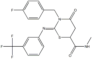 3-(4-fluorobenzyl)-N-methyl-4-oxo-2-{[3-(trifluoromethyl)phenyl]imino}-1,3-thiazinane-6-carboxamide