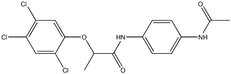 N-[4-(acetylamino)phenyl]-2-(2,4,5-trichlorophenoxy)propanamide Struktur