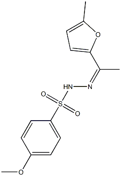 4-methoxy-N'-[1-(5-methyl-2-furyl)ethylidene]benzenesulfonohydrazide Structure