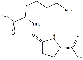 L-Lysine-L-pyroglutamic acid 化学構造式