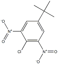 3,5-二硝基-4-氯叔丁基苯,,结构式