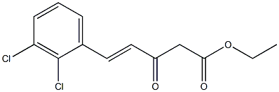 2,3-二氯亚苄基乙酰乙酸乙酯,,结构式