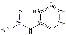 Acetanilide-13C7  (ring-13C6,  carbonyl-13C) Structure
