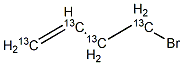 4-溴-1-丁烯-13C4 结构式