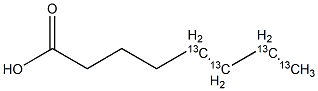 Caprylic  acid-5,6,7,8-13C4 Structure