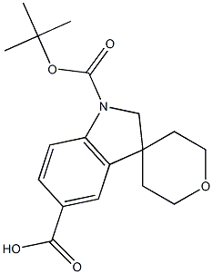 1-(tert-butoxycarbonyl)-2',3',5',6'-tetrahydrospiro[indoline-3,4'-pyran]-5-carboxylic acid|