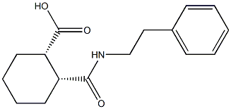 (1S,2R)-2-[(phenethylamino)carbonyl]cyclohexanecarboxylic acid Structure