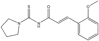 (E)-3-(2-methoxyphenyl)-N-(1-pyrrolidinylcarbothioyl)-2-propenamide