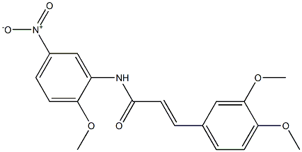 (E)-3-(3,4-dimethoxyphenyl)-N-(2-methoxy-5-nitrophenyl)-2-propenamide Structure