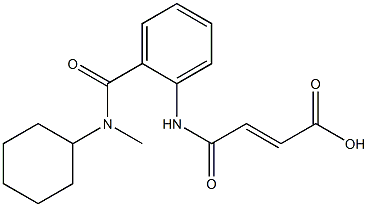 (E)-4-(2-{[cyclohexyl(methyl)amino]carbonyl}anilino)-4-oxo-2-butenoic acid Struktur