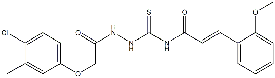 (E)-N-({2-[2-(4-chloro-3-methylphenoxy)acetyl]hydrazino}carbothioyl)-3-(2-methoxyphenyl)-2-propenamide Structure