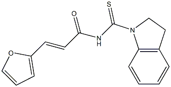 (E)-N-(2,3-dihydro-1H-indol-1-ylcarbothioyl)-3-(2-furyl)-2-propenamide Structure